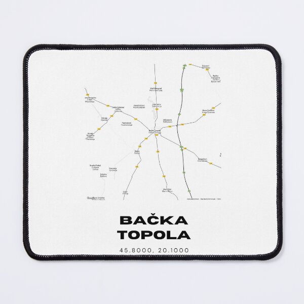 Item preview, Bačka Topola Serbia Map Print | Minimalist City Road Map Wall Art designed and sold by RM-Journey.