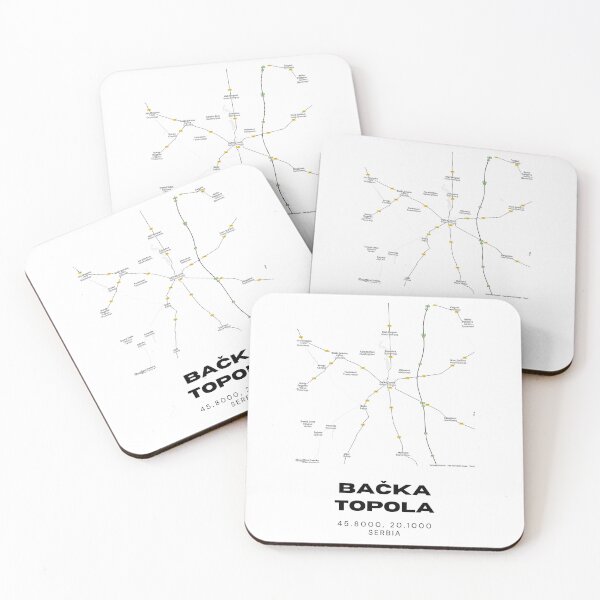 Item preview, Bačka Topola Serbia Map Print | Minimalist City Road Map Wall Art designed and sold by RM-Journey.