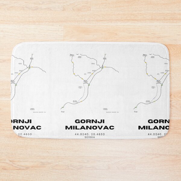 Item preview, Gornji Milanovac Serbia Map Print | Minimalist City Road Map Wall Art designed and sold by RM-Journey.