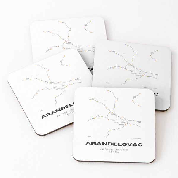 Item preview, Aranđelovac Serbia Map Print | Minimalist City Road Map Wall Art designed and sold by RM-Journey.