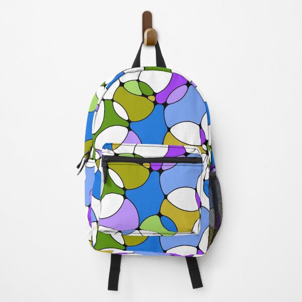 Item preview, Neurographic Joy Abstract Overlapping Shapes Blue Purple Green designed and sold by thecolorbirdie.