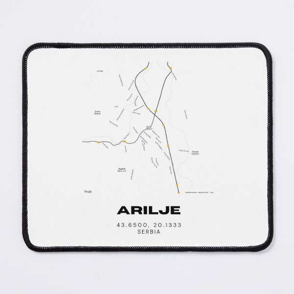 Item preview, Arilje Serbia Map Print | Minimalist City Road Map Wall Art designed and sold by RM-Journey.