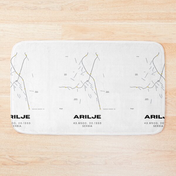 Item preview, Arilje Serbia Map Print | Minimalist City Road Map Wall Art designed and sold by RM-Journey.