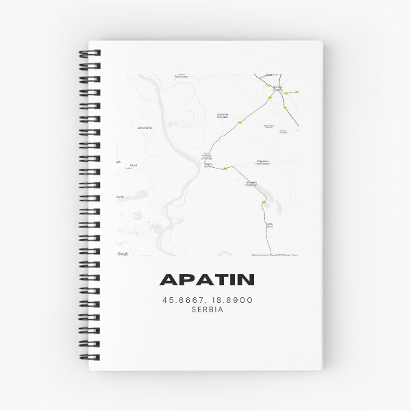 Item preview, Apatin Serbia Map Print | Minimalist City Road Map Wall Art designed and sold by RM-Journey.