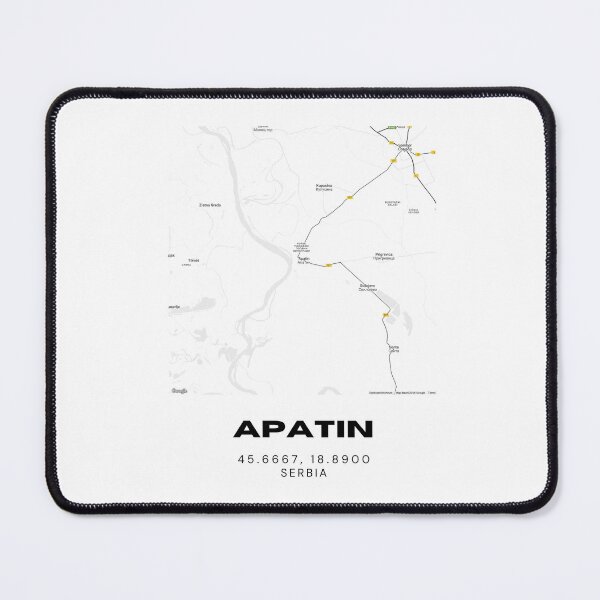 Item preview, Apatin Serbia Map Print | Minimalist City Road Map Wall Art designed and sold by RM-Journey.