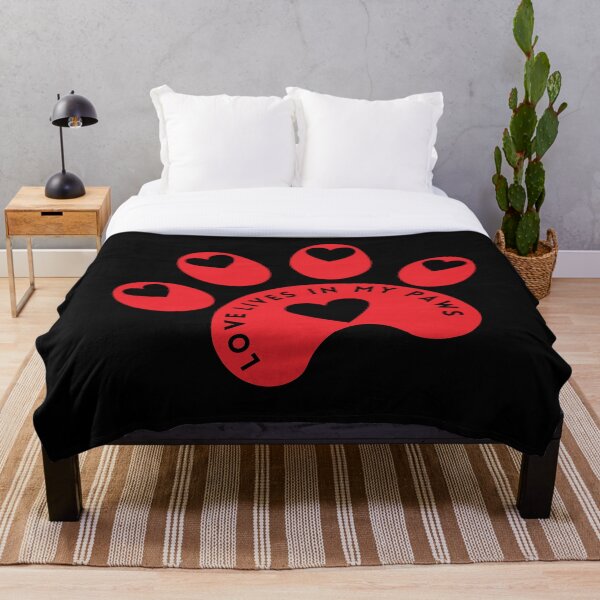 Item preview, Love Lives in My Paws - Print Heart Design for Animal Lovers Illustration designed and sold by NaturEdeN.