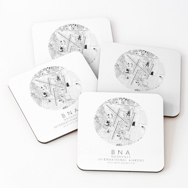 Item preview, KBNA Nashville International Airport B&W Airport Art designed and sold by RealPilotDesign.
