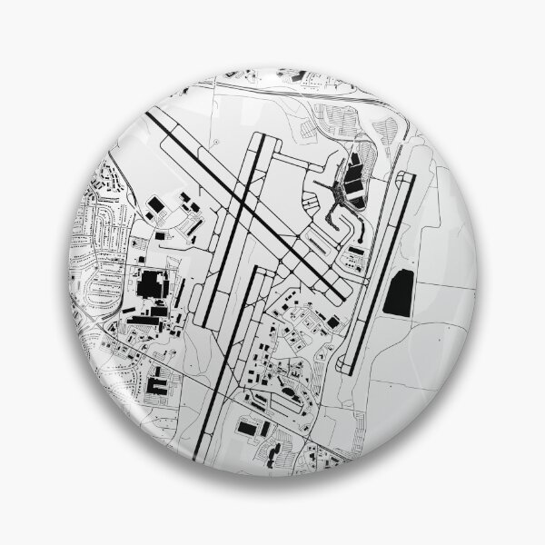 Item preview, KBNA Nashville International Airport B&W Airport Art designed and sold by RealPilotDesign.
