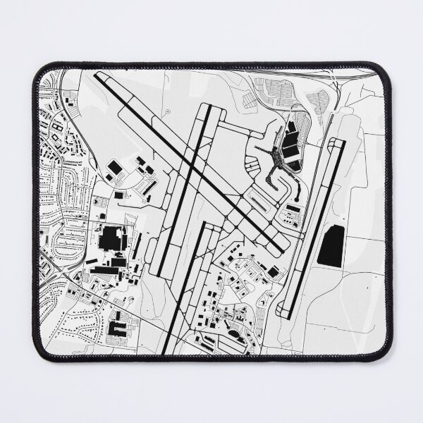 Item preview, KBNA Nashville International Airport B&W Airport Art designed and sold by RealPilotDesign.