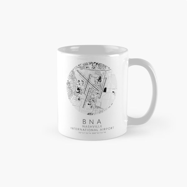 Item preview, KBNA Nashville International Airport B&W Airport Art designed and sold by RealPilotDesign.
