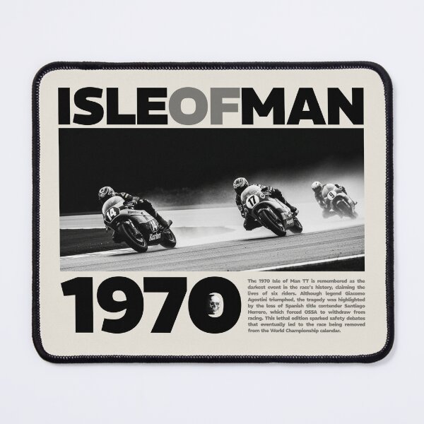 Item preview, 1970 Isle of Man TT Race History Commemorative Vintage Poster designed and sold by KiwiRider.