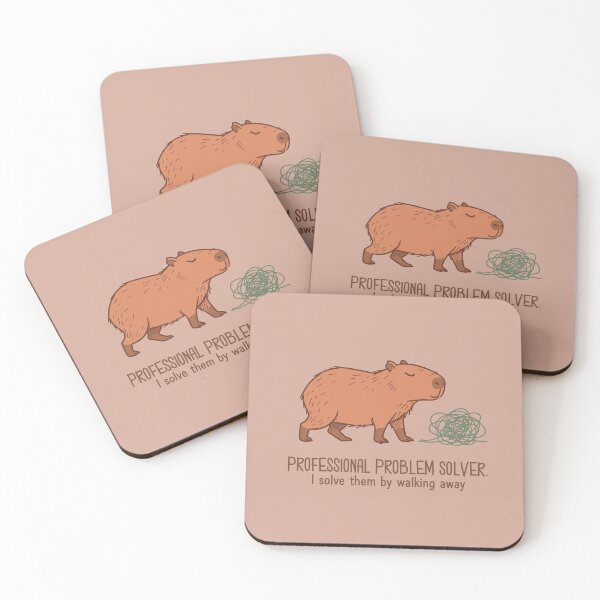 Item preview, professional problem solver capybara designed and sold by CamaleonDesigns.