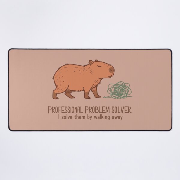 Item preview, professional problem solver capybara designed and sold by CamaleonDesigns.