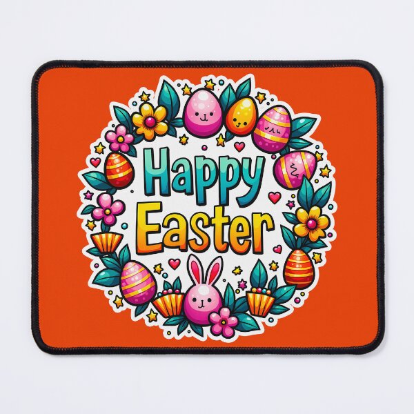 Artikelvorschau, Happy Easter – Cute Bunny Lettering entworfen und verkauft von Topoartispp.