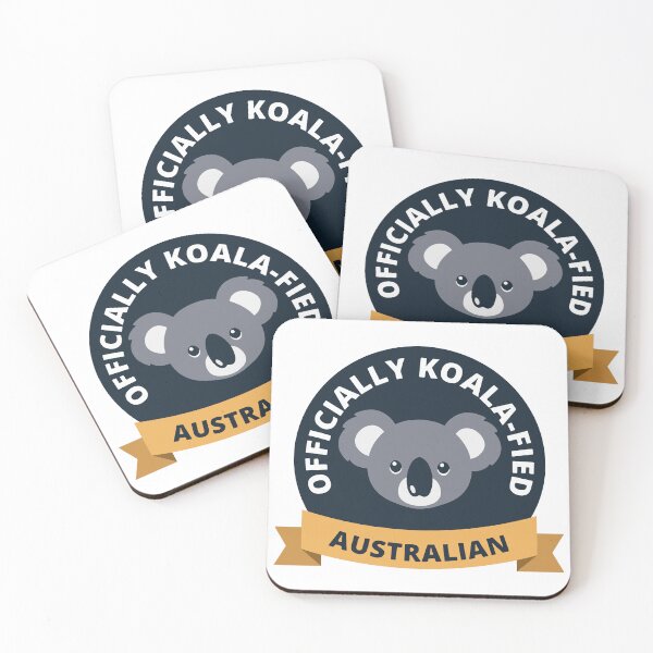 Item preview, Officially Koala-fied Australian - Cute Koala Pun Badge designed and sold by KrystalWilson.