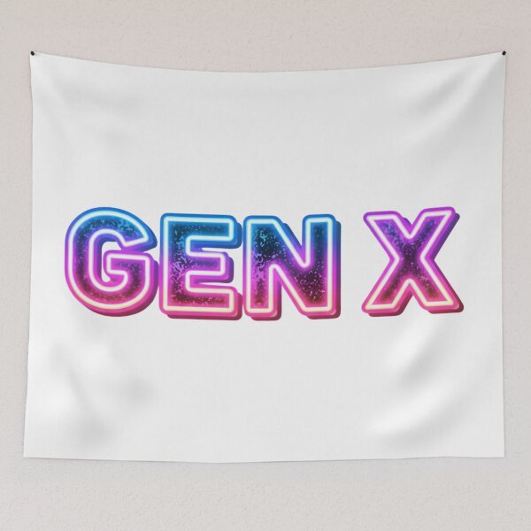 Item preview, Retro Neon Gen X Typography: Vibrant 80s Aesthetic Glowing Text Graphic designed and sold by VibranPalette.