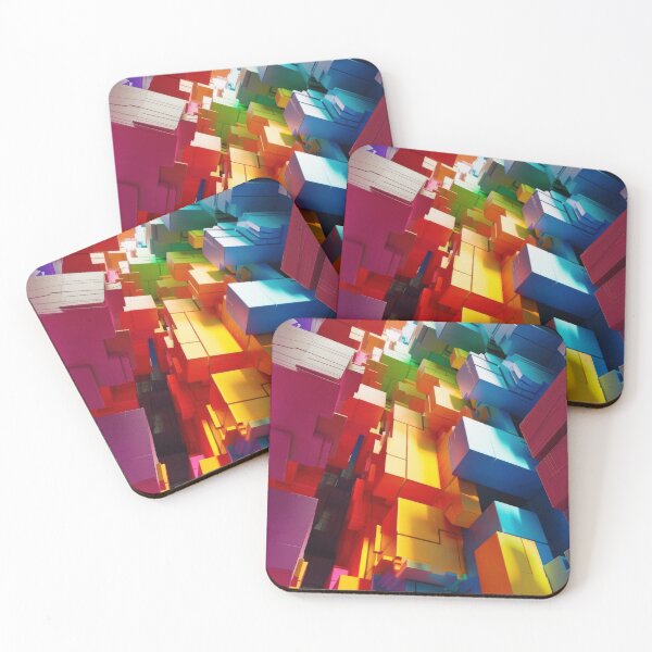 Item preview, Prismatic Metropolis - Vibrant 3D Geometric Blocks designed and sold by B-Russ-Stuff.