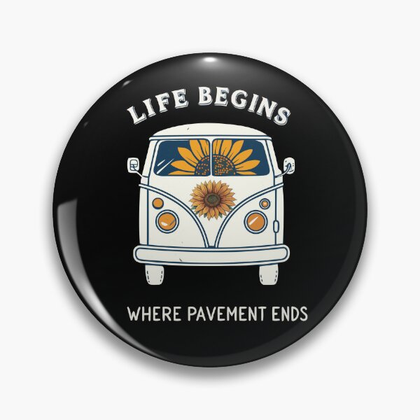 Item preview, Vintage Bus Life Begins Where Pavement Ends designed and sold by SouthVibeDesign.