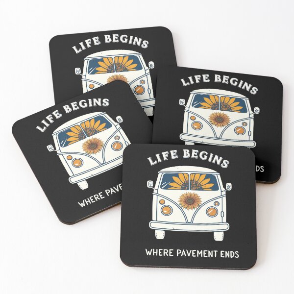 Item preview, Vintage Bus Life Begins Where Pavement Ends designed and sold by SouthVibeDesign.