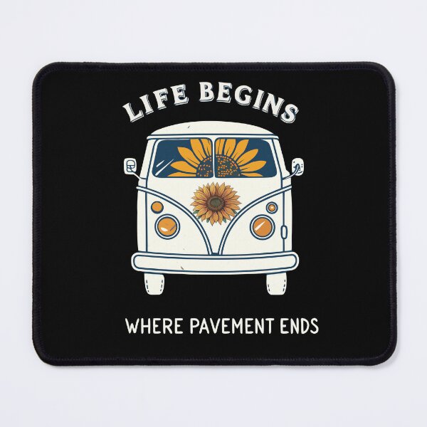 Item preview, Vintage Bus Life Begins Where Pavement Ends designed and sold by SouthVibeDesign.