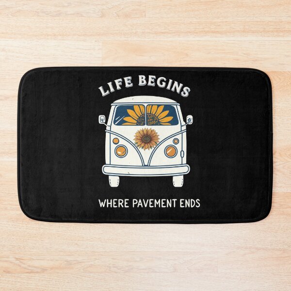 Item preview, Vintage Bus Life Begins Where Pavement Ends designed and sold by SouthVibeDesign.