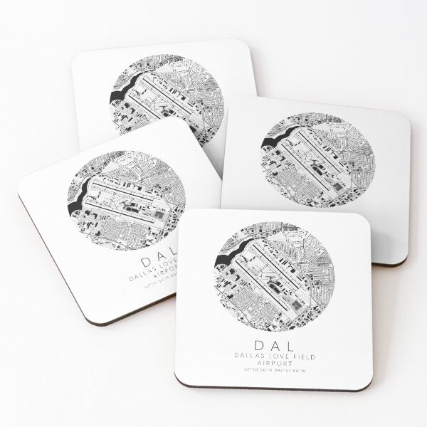 Item preview, KDAL Dallas Love Field Airport B&W Airport Art designed and sold by RealPilotDesign.