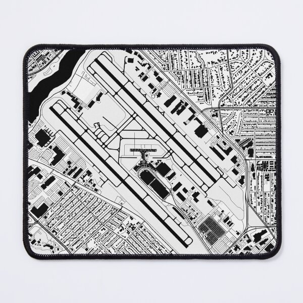 Item preview, KDAL Dallas Love Field Airport B&W Airport Art designed and sold by RealPilotDesign.