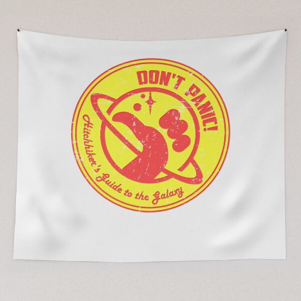Item preview, Don't Panic Hitchhiker's Guide to the Galaxys Logo designed and sold by Seish1n.