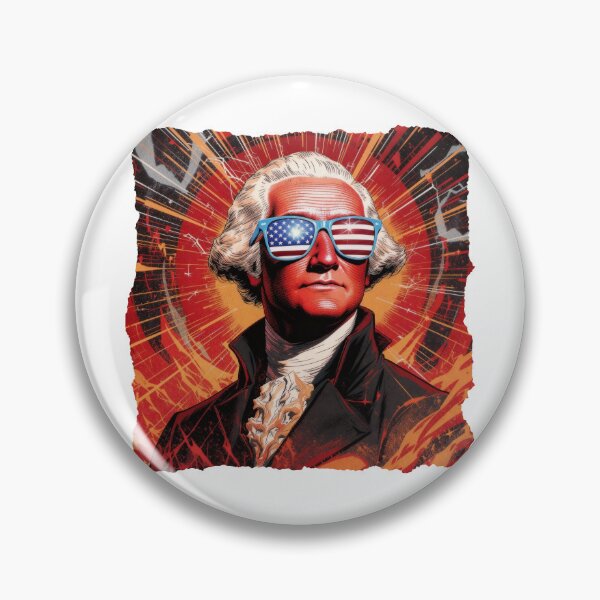 Item preview, George Washington Action Shirt Patriotic Comic Hero Parody Tee Founding Father Vintage Poster Style American History Mashup T‑Shirt designed and sold by The Bizarre Archive.