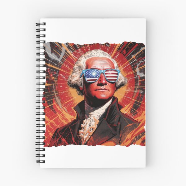 Item preview, George Washington Action Shirt Patriotic Comic Hero Parody Tee Founding Father Vintage Poster Style American History Mashup T‑Shirt designed and sold by The Bizarre Archive.