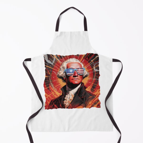 Item preview, George Washington Action Shirt Patriotic Comic Hero Parody Tee Founding Father Vintage Poster Style American History Mashup T‑Shirt designed and sold by The Bizarre Archive.