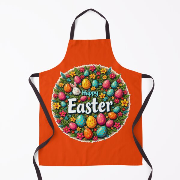 Aperçu de l'œuvre Happy Easter – Colorful Egg Wreath créée et vendue par Topoartispp.