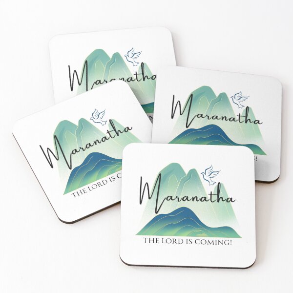 Item preview, Maranatha - The Lord is Coming! Inspirational Christian Mountain Landscape with Dove designed and sold by FruitfullyC.