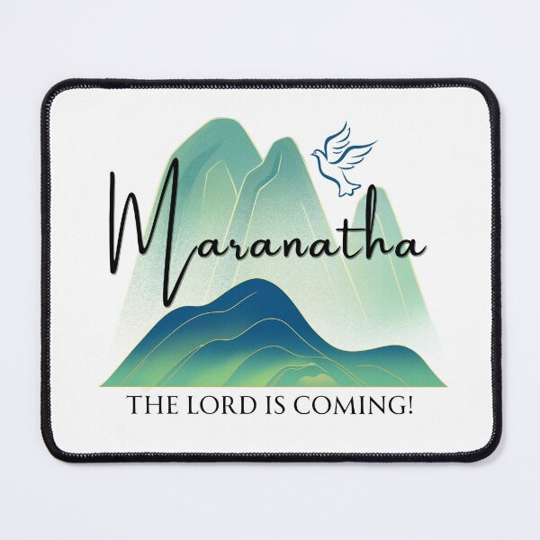 Item preview, Maranatha - The Lord is Coming! Inspirational Christian Mountain Landscape with Dove designed and sold by FruitfullyC.