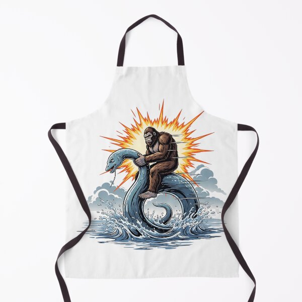 Item preview, Bigfoot Loch Ness Monster Shirt Cryptid Adventure Tee Comic Style Creature Mashup Weirdcore Mythical Beast Paranormal Humor T‑Shirt designed and sold by The Bizarre Archive.