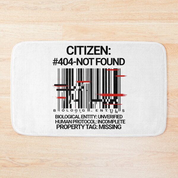 Item preview, Citizen Not Found Shirt Dystopian Error Message Tee Glitchcore Digital Identity Parody Weirdcore Tech Humor Comic Style Graphic T‑Shirt designed and sold by The Bizarre Archive.