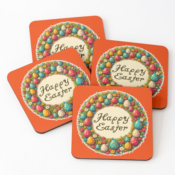 Artikelvorschau, Happy Easter – Classic Wreath Design entworfen und verkauft von Topoartispp.