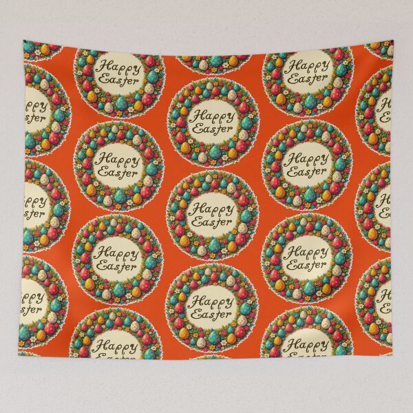 Artikelvorschau, Happy Easter – Classic Wreath Design entworfen und verkauft von Topoartispp.