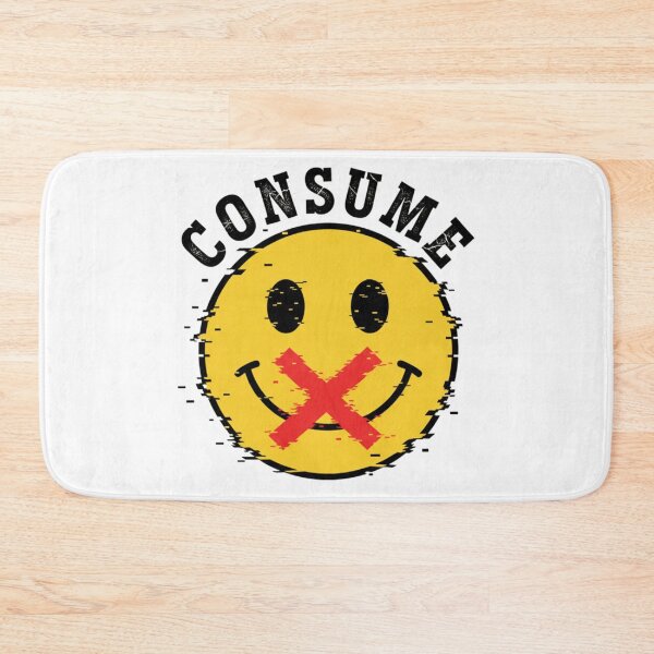 Item preview, Consume Smiley Face Shirt Dystopian Parody Tee Weirdcore Surveillance Humor Retro Propaganda Comic Style Obey Graphic T‑Shirt designed and sold by The Bizarre Archive.