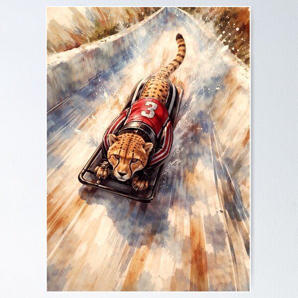 Item preview, Cheetah Skeleton Racing designed and sold by Sarcastic designs.