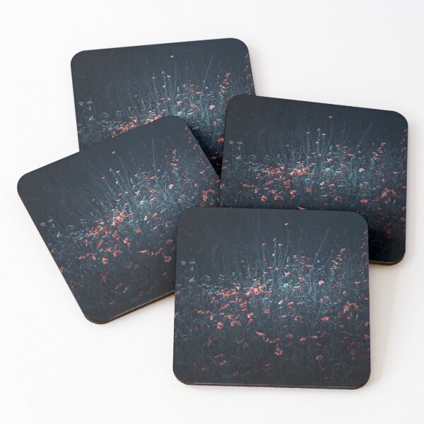 Item preview, Crimson Nocturne Meadow – Gothic Moonlit Floral Art designed and sold by FerryFineArt.