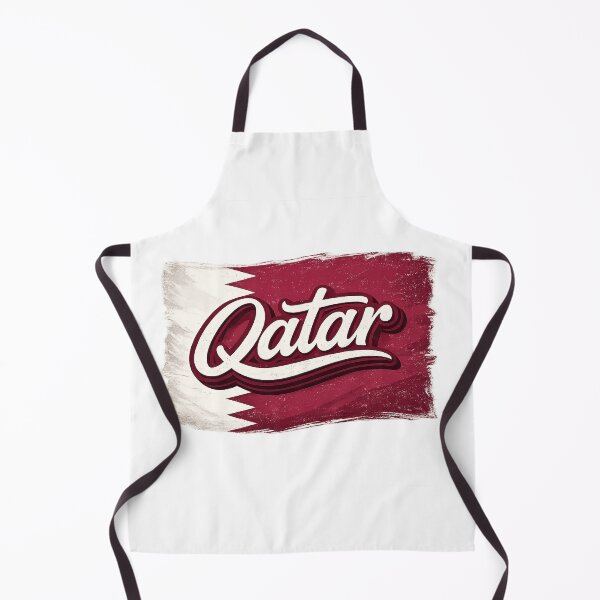 Item preview, Qatar Flag Design – Qatari Pride Script Typography Art designed and sold by GarnerSupplyCo.