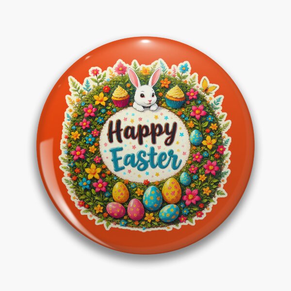 Artikelvorschau, Happy Easter – Floral Spring Wreath entworfen und verkauft von Topoartispp.