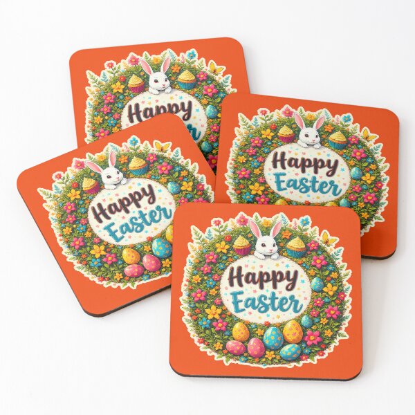 Artikelvorschau, Happy Easter – Floral Spring Wreath entworfen und verkauft von Topoartispp.