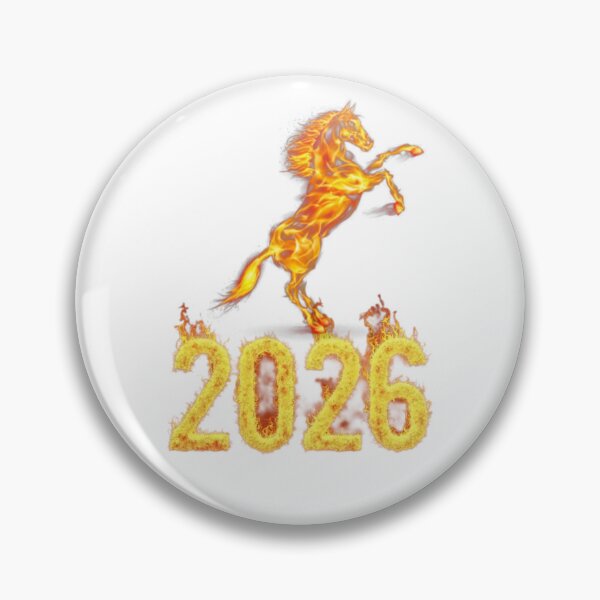 Item preview, 2026 Year of the Fire Horse - Flaming Stallion New Year Art designed and sold by StickerBuild07 .