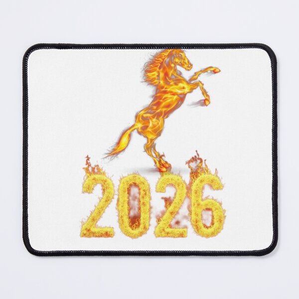 Item preview, 2026 Year of the Fire Horse - Flaming Stallion New Year Art designed and sold by StickerBuild07 .