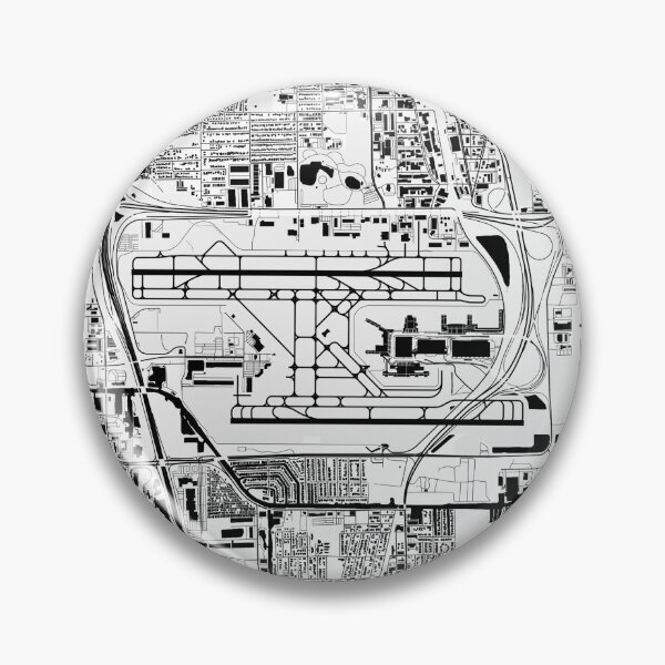 Item preview, KFLL Fort Lauderdale-Hollywood International Airport B&W Airport Art designed and sold by RealPilotDesign.