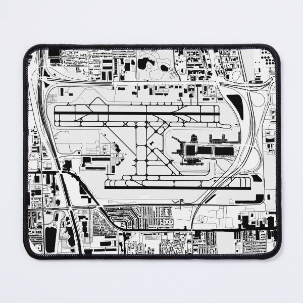 Item preview, KFLL Fort Lauderdale-Hollywood International Airport B&W Airport Art designed and sold by RealPilotDesign.