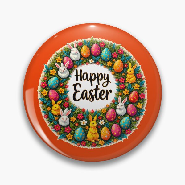 Artikelvorschau, Happy Easter Wreath – Bunny & Eggs entworfen und verkauft von Topoartispp.