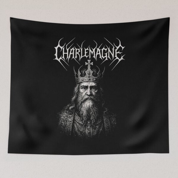 Item preview, Charlemagne Dark Medieval Occult Portrait designed and sold by Mortisigil.